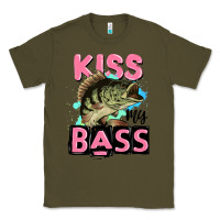 Army Green kiss my bass Classic Tee - JahusDesignShop
