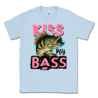 Dusty Blue kiss my bass Classic Tee - JahusDesignShop