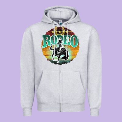 Rodeo Zipper Hoodie Designed By Jahusdesignshop