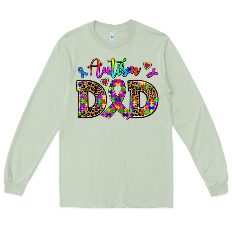 Rainbow Colors Autism Dad Long Sleeve Tee by AdoDesignShop | Teevron