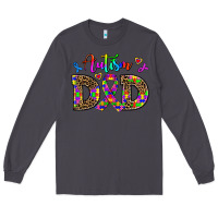 Smoke rainbow colors autism dad Long Sleeve Tee - AdoDesignShop