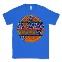 True Royal african fabric pattern round earrings Classic Tee - BundleAndBundleShop