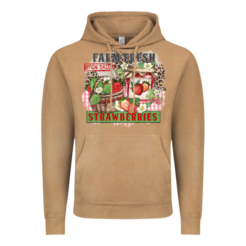 Farm Fresh Strawberries Vintage Hoodie by Zillion Design Studio | Teevron