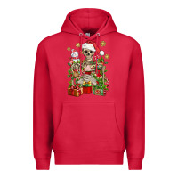 Cardinal Skeleton Christmas Element Snowman Awda Premium Hoodie - BundleAndBundleShop