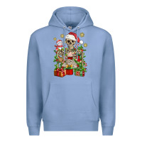 Colony Blue Skeleton Christmas Element Snowman Awda Premium Hoodie - BundleAndBundleShop