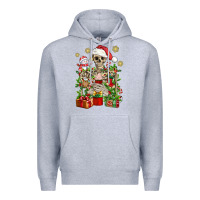Heather Grey Skeleton Christmas Element Snowman Awda Premium Hoodie - BundleAndBundleShop