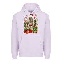 Lilac Skeleton Christmas Element Snowman Awda Premium Hoodie - BundleAndBundleShop