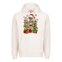 Pale Pink Skeleton Christmas Element Snowman Awda Premium Hoodie - BundleAndBundleShop