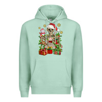 Seafoam Skeleton Christmas Element Snowman Awda Premium Hoodie - BundleAndBundleShop