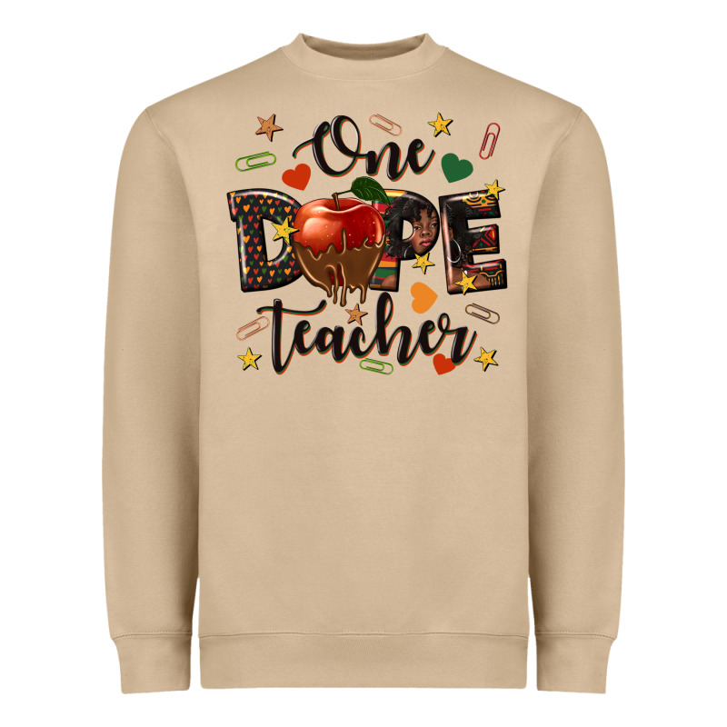 One Dope Teacher Heavyweight Sweatshirt by texasbilliewilder | Teevron