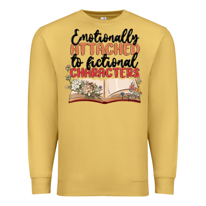 Emotionally Attached To Fictional Characters Premium Sweatshirt by MaliasSmallBusiness | Teevron