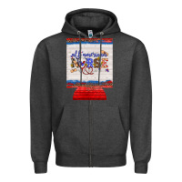 Charcoal Heather all american nurse 12 oz regular can cooler Zipper Hoodie - Artiststas