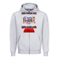 Heather Grey all american nurse 12 oz regular can cooler Zipper Hoodie - Artiststas