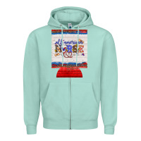 Seafoam all american nurse 12 oz regular can cooler Zipper Hoodie - Artiststas