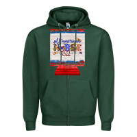 Sports Green all american nurse 12 oz regular can cooler Zipper Hoodie - Artiststas
