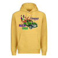 Antique Gold mardi gras with truck Premium Hoodie - AdoDesignShop