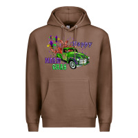 Chestnut mardi gras with truck Premium Hoodie - AdoDesignShop
