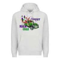 Dove Grey mardi gras with truck Premium Hoodie - AdoDesignShop