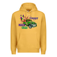 Mustard mardi gras with truck Premium Hoodie - AdoDesignShop