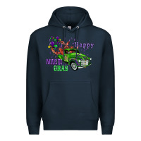 Navy mardi gras with truck Premium Hoodie - AdoDesignShop