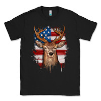 Black deer american flag Classic Tee - JahusDesignShop