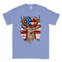 Colony Blue deer american flag Classic Tee - JahusDesignShop