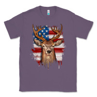 Lavender deer american flag Classic Tee - JahusDesignShop