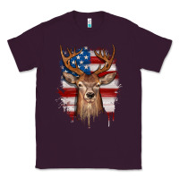 Plum deer american flag Classic Tee - JahusDesignShop