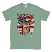 Sage deer american flag Classic Tee - JahusDesignShop
