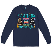 Navy i do it for the aha moments Long Sleeve Tee - AdoDesignShop