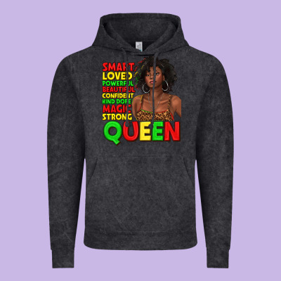 Vintage Hoodie black queen quotes juneteenth
