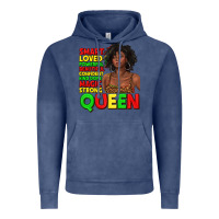 Vintage Denim black queen quotes juneteenth Vintage Hoodie - texasbilliewilder