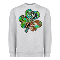 Heather Grey western shamrock Heavyweight Sweatshirt - RanaPortraitStore