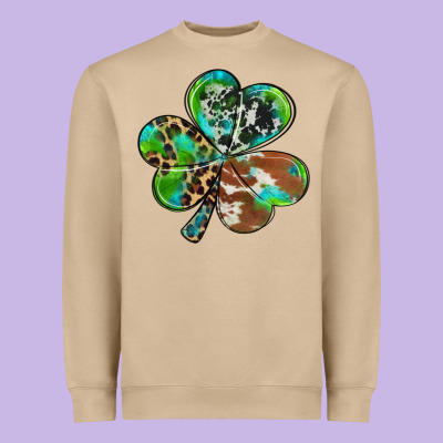 Western Shamrock Heavyweight Sweatshirt Designed By Ranaportraitstore