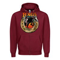 Burgundy rodeo Zipper Hoodie - JahusDesignShop