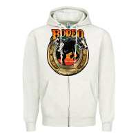 Oatmeal Heather rodeo Zipper Hoodie - JahusDesignShop