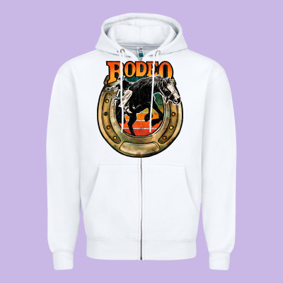 Rodeo Zipper Hoodie Designed By Jahusdesignshop