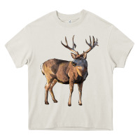 Cream Mule Buck Deer Heavy Core Tee - LillyAllenDesigns