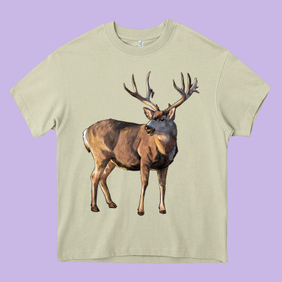 Mule Buck Deer Heavy Core Tee Designed By Lillyallendesigns
