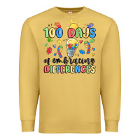 Antique Gold 100 days of embracing differences Premium Sweatshirt - MaliasSmallBusiness