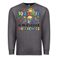 Charcoal Heather 100 days of embracing differences Premium Sweatshirt - MaliasSmallBusiness