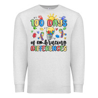 Oatmeal Heather 100 days of embracing differences Premium Sweatshirt - MaliasSmallBusiness