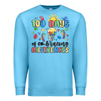 Ocean Blue 100 days of embracing differences Premium Sweatshirt - MaliasSmallBusiness
