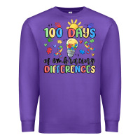 Purple 100 days of embracing differences Premium Sweatshirt - MaliasSmallBusiness