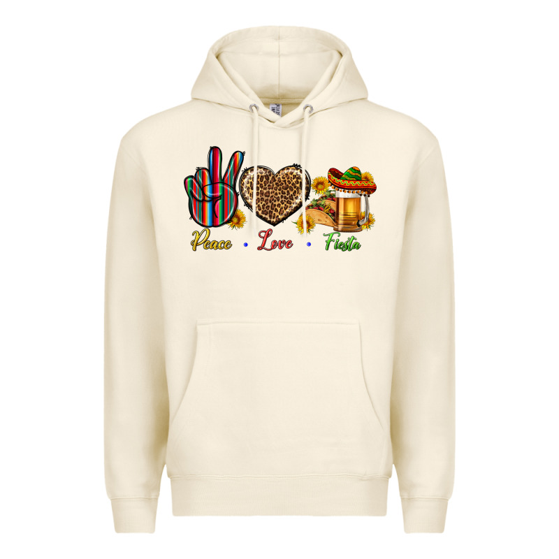 Peace Love Fiesta Premium Hoodie by BundleAndBundleShop | Teevron
