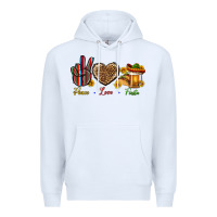 White Peace Love Fiesta Premium Hoodie - BundleAndBundleShop