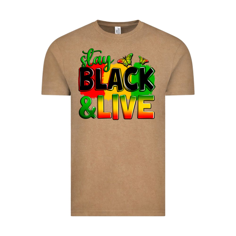 Stay Black And Live Vintage Tee by Zillion Design Studio | Teevron