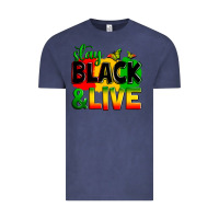 Vintage Denim stay black and live Vintage Tee - Zillion Design Studio