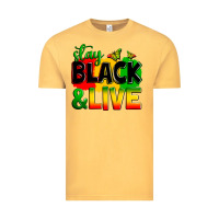 Vintage Mustard stay black and live Vintage Tee - Zillion Design Studio