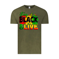 Vintage Olive stay black and live Vintage Tee - Zillion Design Studio